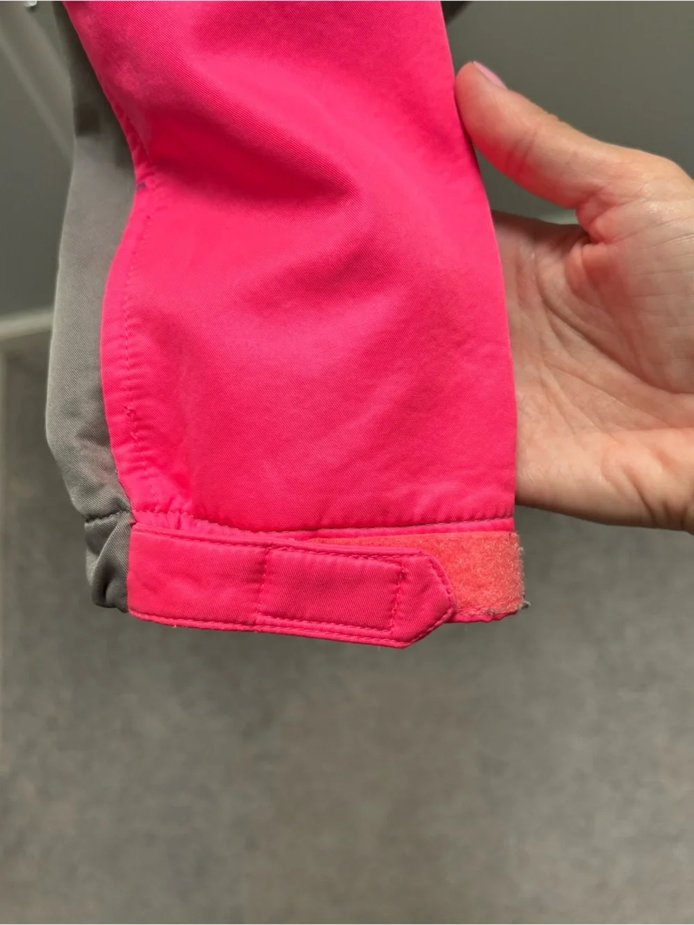 Nike Girls Hot Pink and Gray Jacket with Neon Yellow Accents
